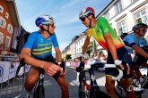 European Championships Munich 2022 - 2022 UEC Road Elite European Championships - Men's Road Race - 14/08/2022 - Tobias Ludvigsson (SWE) - Ignatas Konovalovas (LTU) - photo Luca Bettini/UEC/SprintCyclingAgency?2022